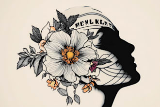 make minimalist line art tattoo with my style