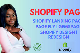 shopify page, shopify landing page, pagefly, build shopify