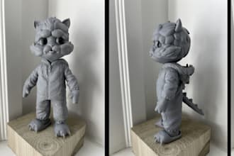 custom 3d print and paint miniatures busts statues dioramas 3d animal model pets