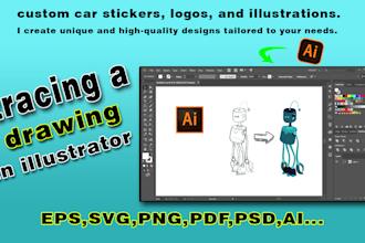 design custom car stickers, decals, and unique illustrations