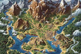 create a high quality fantasy map