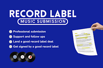 submit music to record label  music submission to major and indie record label