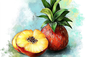 draw realistic illustrations of flowers, plants, fruits, etc