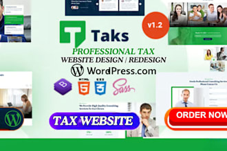 create tax finance website accounting website bookeeping landinmg page