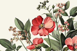 make a botanical illustration art for you