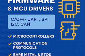 develop embedded firmware and drivers for microcontrollers
