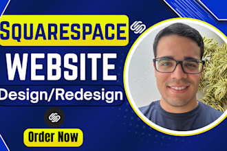 squarespace website design, redesign squarespace landing page, and online store