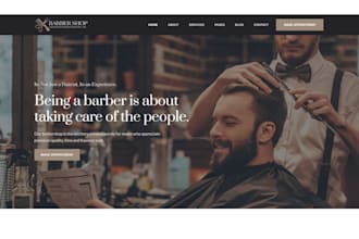 design barbershop website, locs website, beauty salon with appointment booking