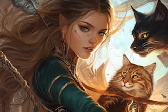draw your fantasy,scifi or rpg character full body or portrait