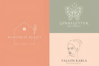 design custom hand drawn, botanical, flower, floral logo within 8 hours