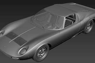 create 3d car modeling vehicle low poly model rendering for toy, game character