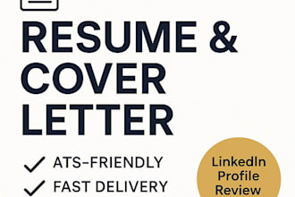 write ats friendly professional resume, cv, cover letter for new graduates
