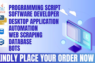 develop custom script or automation  bot in python java sql or any lamguage