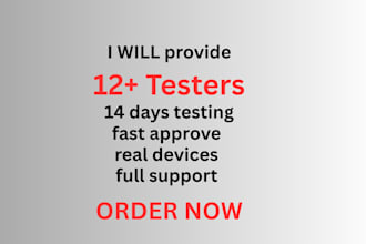 conduct app testing with 12 testers google play for closed testing