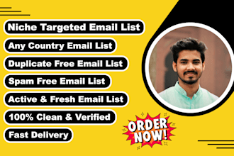 provide niche targeted email list for profitable business