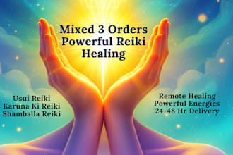 send you powerful reiki energy via 3 combined reiki systems