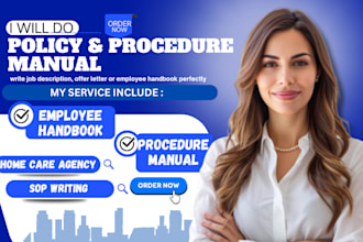 write policy and procedures manual for home care ndis employee handbook health