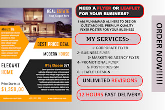 make eye catchy, corporate, professional and unique flyers