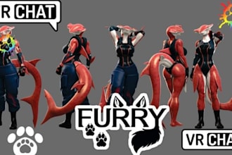 do 3d vrchat furry 3d furry vrchat model vrchat avatar rigging 3d furry avatar