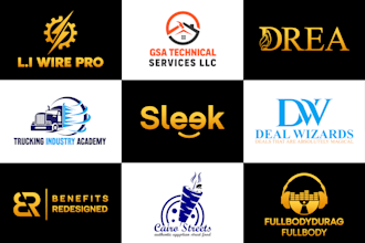 make initial minimalist stunning business brand logo design