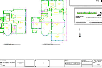 do florida architectural design 2d floor plan, elevations, sections drawing, mep