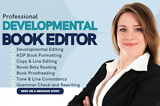 developmental book editor proofread romance fiction nonfiction novel book format