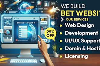 develop a premium bet app, website sportsbook, android, crypto bet site, license