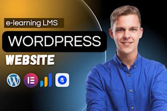 expertly develop your wordpress lms tutor, learndash elearning website design