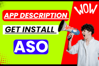 do write mobile app description by aso for app promotion