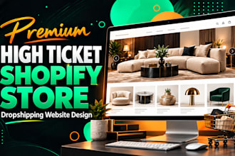 design high ticket dropshipping shopify store website