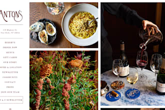 do a restaurant website, wix, wordpress, catering, food delivery, online order