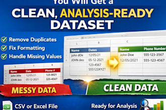 clean and organise your excel or CSV data