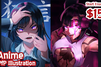 draw portrait, bust up, pfp, in cool anime style