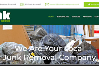 build pressure washing junk removal party event and lawn care website
