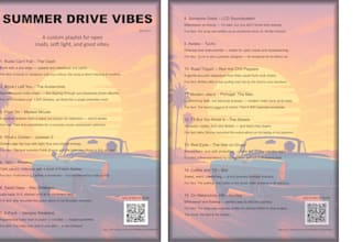create a custom PDF playlist with songs and fun facts