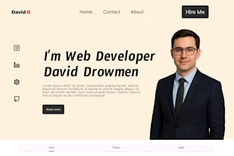 design develop responsive personal portfolio website