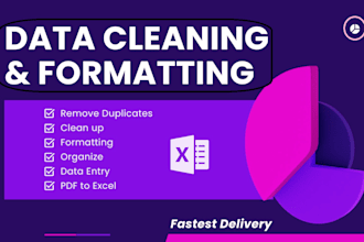 clean, format, merge, split excel data