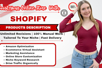 write SEO product descriptions for shopify amazon etsy ecommerce product listing