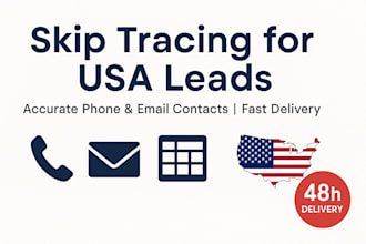 skip trace llc, real estate, and b2b leads with accurate contact info fast