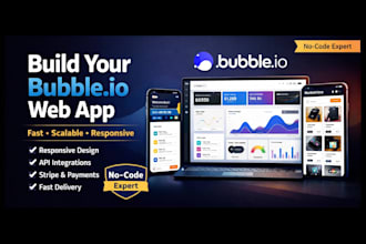 develop bubble io web app, bubble mvp bubble saas as bubble app developer