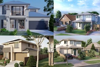 create 3d house design, rendering, interior, exterior design, elevation plan