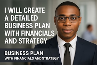 create a detailed business plan with financials and strategy