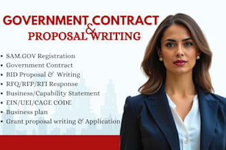 write government contract, grant proposal, bid proposal rfq rfp rfi, uk tender