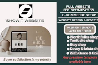 design a custom responsive showit website that fits your brand