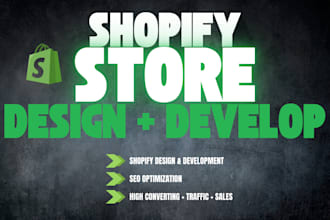 design and develop a high converting shopify store