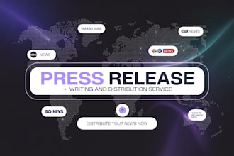 write and distribute UK press release, USA press release, french press release