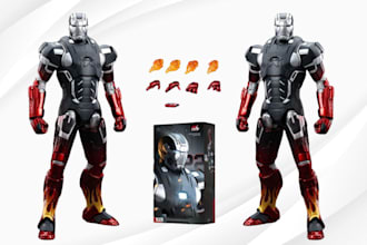 sculpt articulated action figure anime articulated figure 3d toy for 3d printing