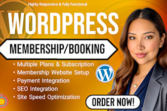 build modern booking wordpress website wordpress membership website aquity setup
