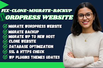 migrate, backup, restore, clone, update any wordpress website