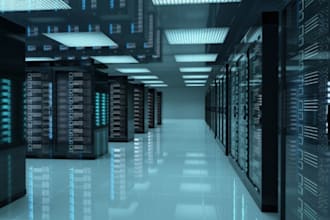 create 3d rack design or arrangement, 3d server room, al data center, warehouse